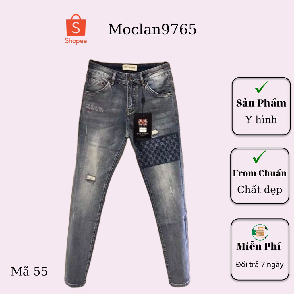 Quần jean nam cao cấp, chất liệu bò ( jean ) mềm mịn, from chuẩn, có nhiều mẫu đi kèm Moclan45