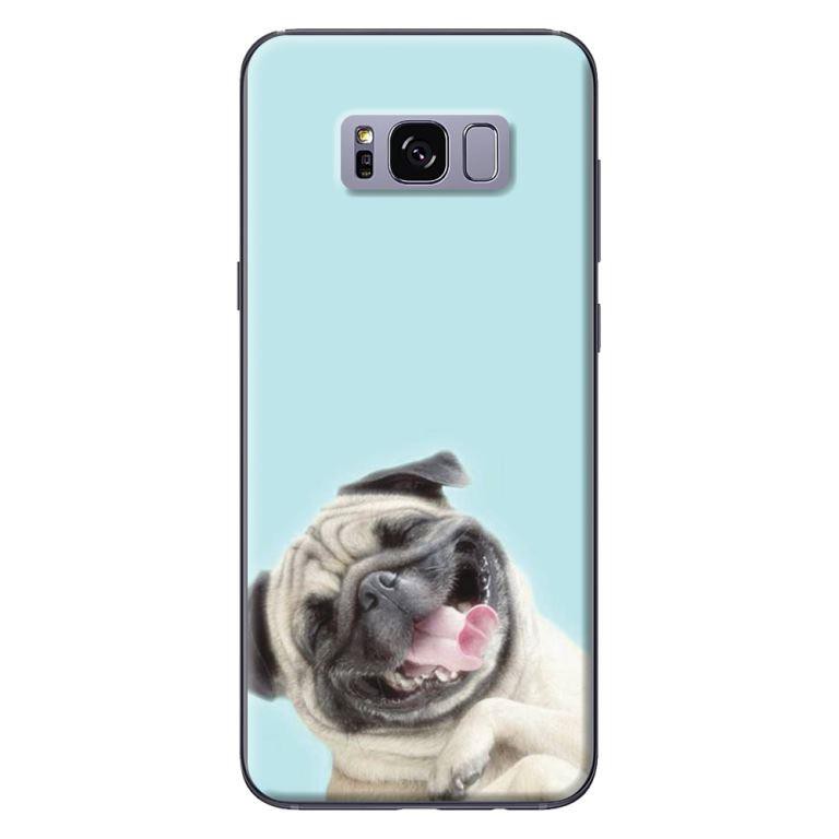 Ốp Lưng Samsung S8/ S8 Plus - Pulldog Smile Nền Xanh