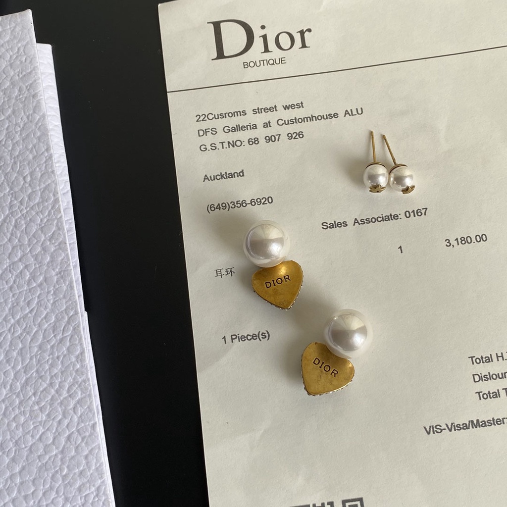 Khuyên Tai Tròn Khắc Chữ Dior Bằng Thép Titanium Thời Trang Cho Nữ