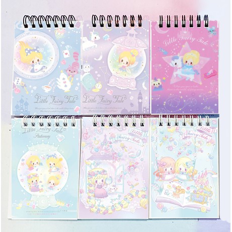 Sổ lò xo mini công chúa hoạt hình LXD49 A7 100 trang sổ note dễ thương