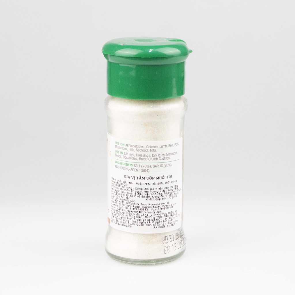 Gia vị tẩm ướp muối tỏi - Mccormick Garlic Salt 70g