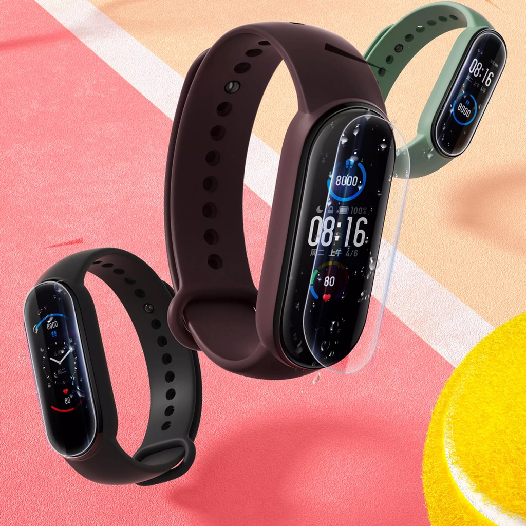 Set 3 Phim Dán Bảo Vệ Màn Hình Cảm Ứng Trong Suốt Cho Đồng Hồ Thông Minh Xiaomi Mi Band 4 / 5 / 6