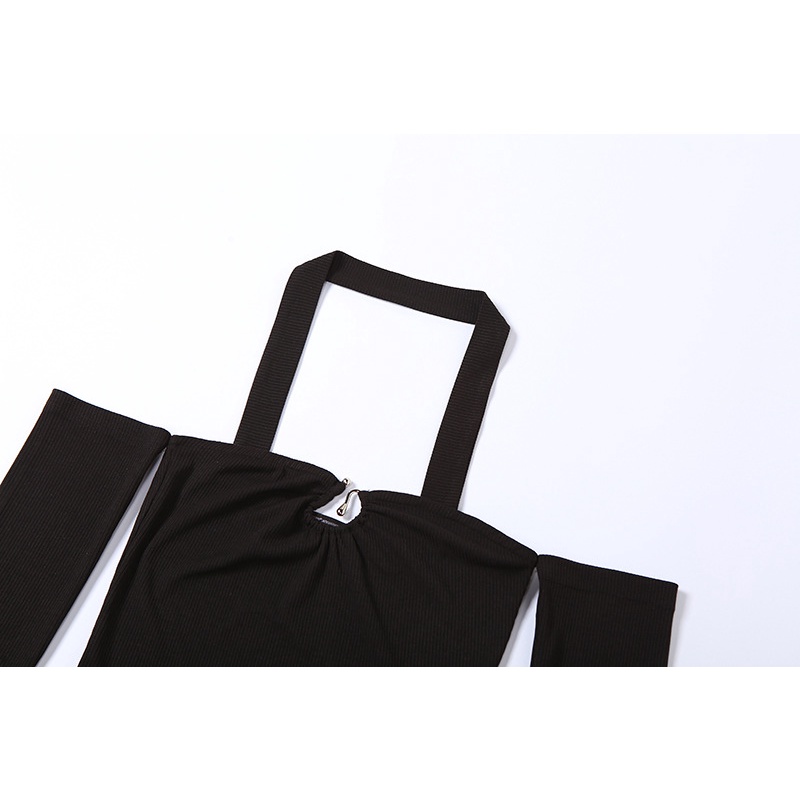 Áo Thun Trễ Vai Thiết Kế Hở Lưng Quyến Rũ Cho Nữ