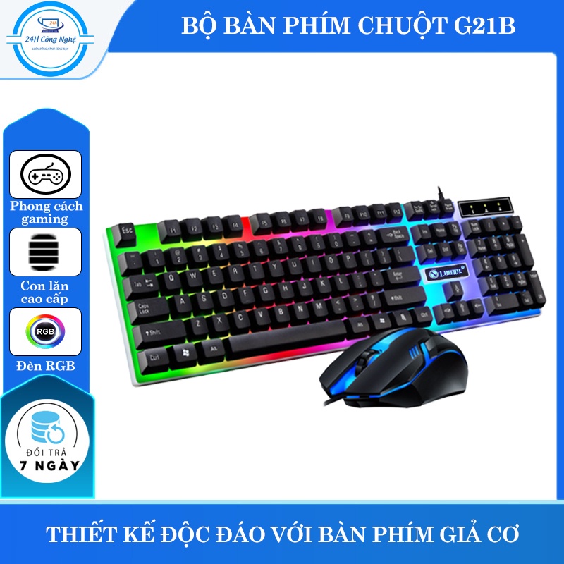 Bộ bàn phím gaming GTX300 phím giả cơ led siêu đẹp chuyên chơi game, văn phòng cho máy tính, 10 triệu click - k1316