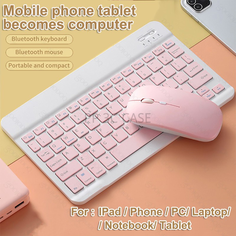 Bàn phím Bluetooth không dây kèm chuột cho Ipad điện thoại thông dụng
