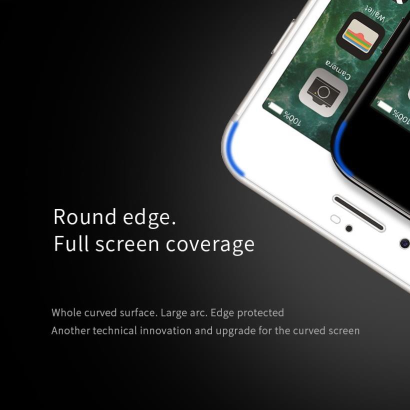 Miếng dán kính cường lực 3D full màn hình cho iPhone 7 Plus / 8 Plus hiệu Nillkin XD CP + Max - Hàng chính hãng