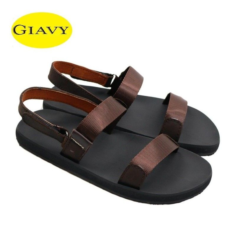 [Video] Giày sandal nữ 2 dây Gia Vy (Giavy SK411 đế bệt cao su thịnh hành, dép có quai hậu dán)
