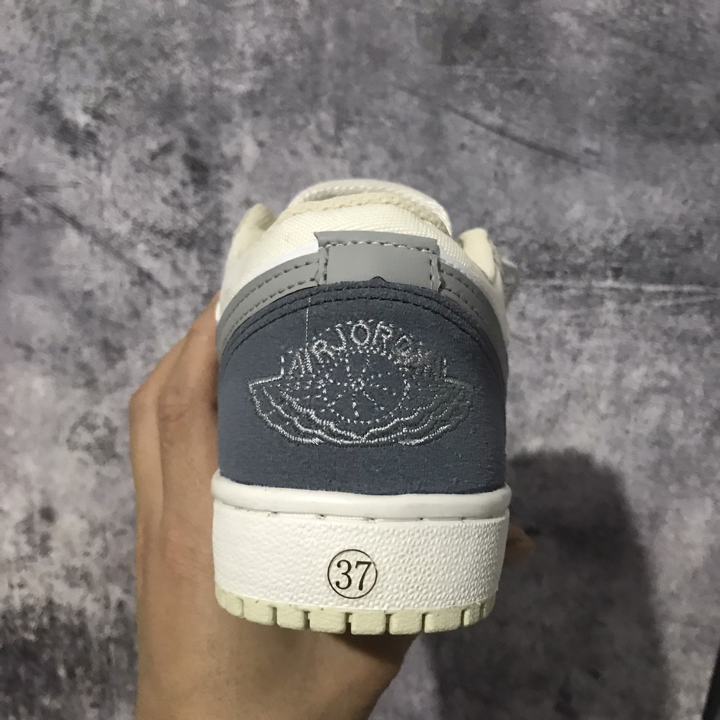 Giày thể thao JORDAN 1 paris xám xanh cổ thấp Hot trend nam nữ, Giày sneaker JD1 xám xanh thấp cổ dùng đi học,tập gym