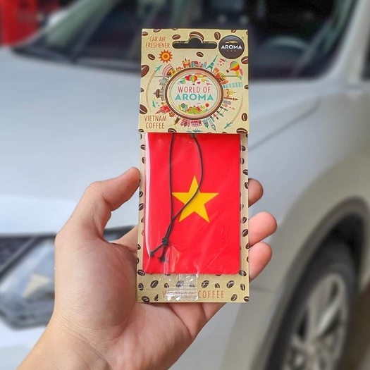 Lá thơm treo xe hương cà phê - Cờ Việt Nam bản giới hạn