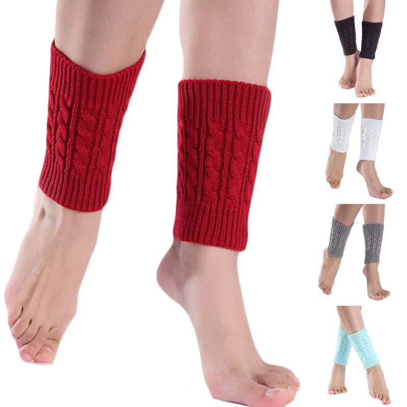 Vỏ Bọc Ống Chân Dệt Kim Giữ Ấm Mùa Đông Co Giãn