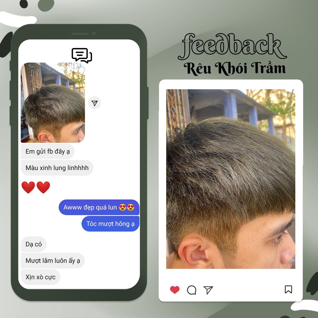 Thuốc Nhuộm Tóc Màu RÊU KHÓI TRẦM Nam Không Tẩy | Chenglovehair, Chenglovehairs