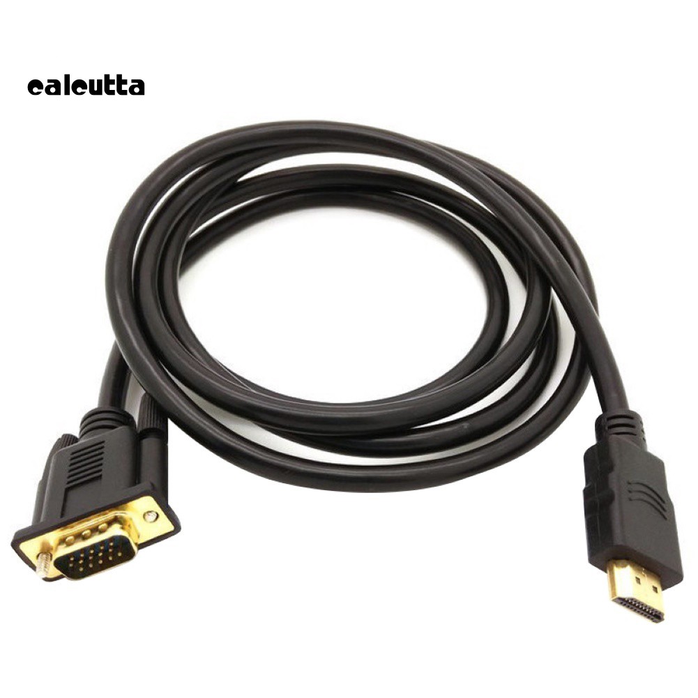 ✡SYS✡1.8m 1080P HDMI to VGA Male Adapter Cable Video Converter Cord for PC DVD HDTV