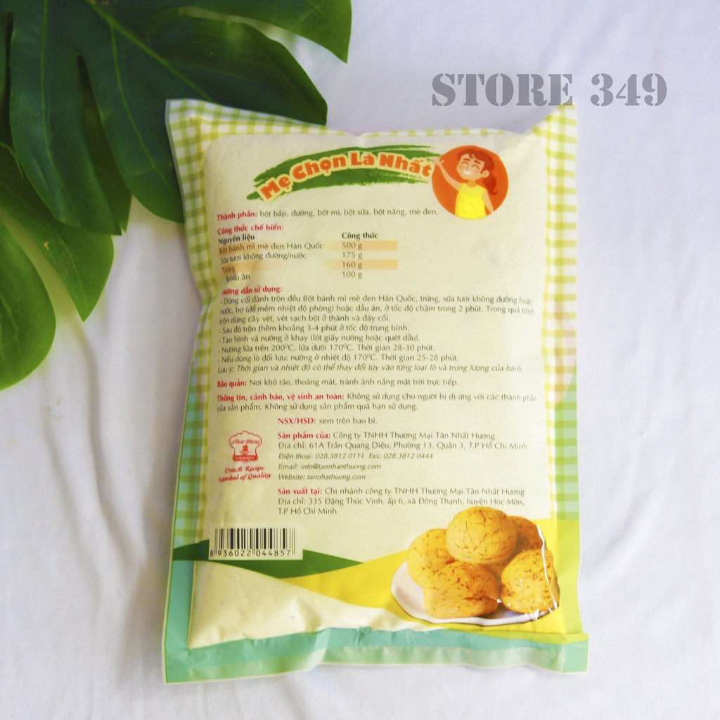 Bột Bánh Mì Mè Đen Hàn Quốc 500gr