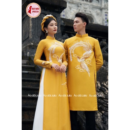 ÁO DÀI CẶP DÂU RỂ NHIỀU MÀU ÁO DÀI JULIA