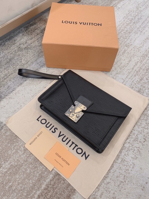 Túi cầm tay nam Clutch Thames da sần da tăm hàng cao cấp fullbox có hộp