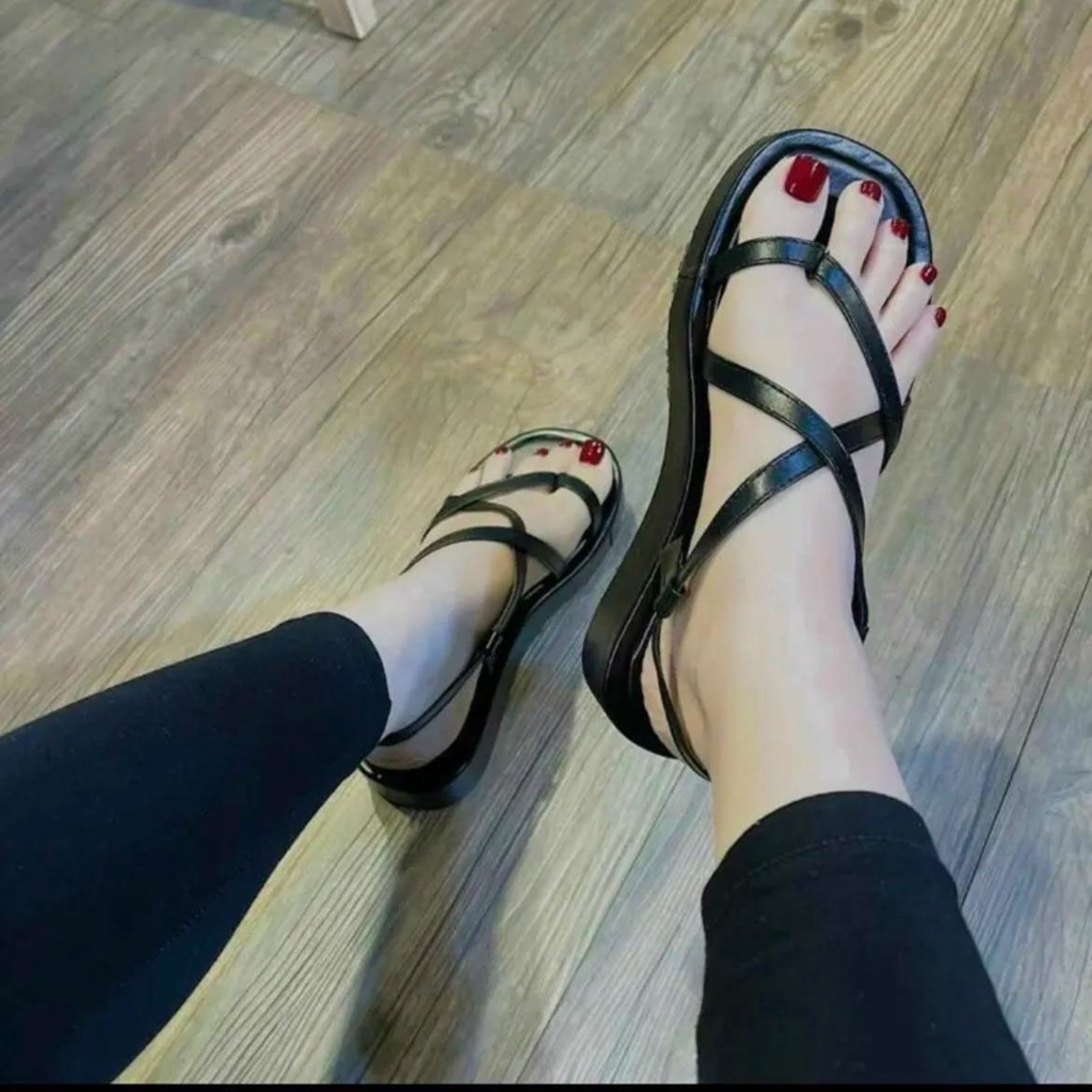 Dép sandal nữ dây mãnh xỏ ngón để bánh mì đi cực êm chân T26