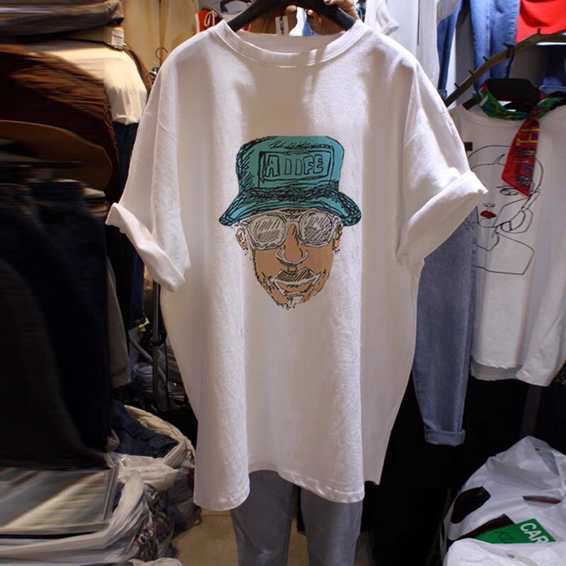 Áo thun tay lỡ in mặt người Unisex Nam Nữ | BigBuy360 - bigbuy360.vn