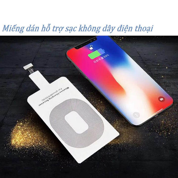 Miếng dán hỗ trợ sạc không dây điện thoại iphone