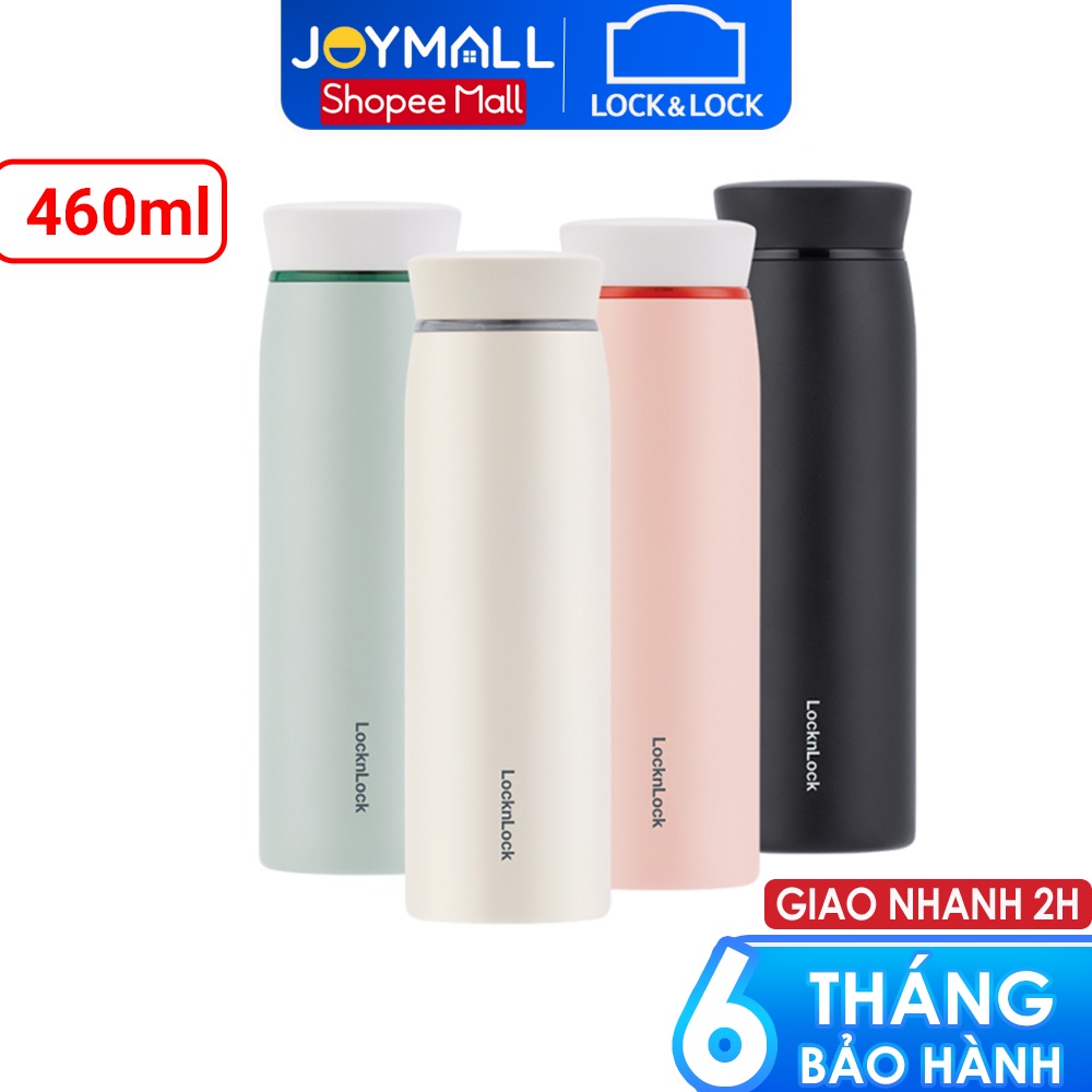 Bình Giữ Nhiệt Lock&amp;Lock Feather Light Ring LHC4244 460ml - Hàng Chính Hãng, Có Khay Lưới Lọc Trà - JoyMall