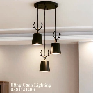Đèn Thả Trần 3 Chao Hiện Đại -Tặng Kèm Bóng Led