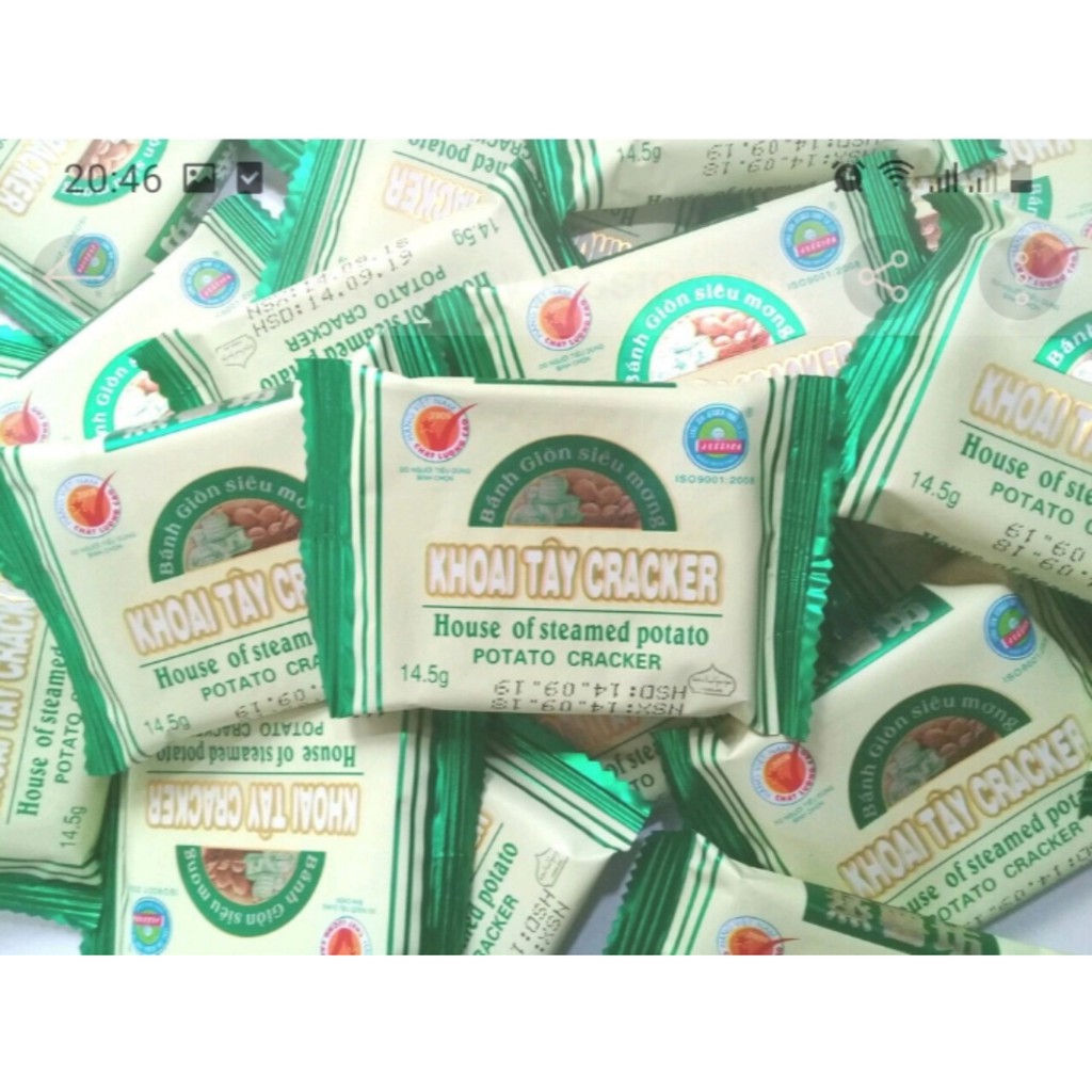 Bánh khoai tây craker siu giòn siu mỏng , 238gr/ 20 gói