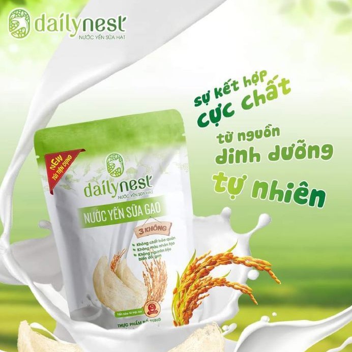 [Mã 156FMCGSALE hoàn 8% đơn 500K] Nước yến sữa gạo 1 túi x120ml date 3.2022