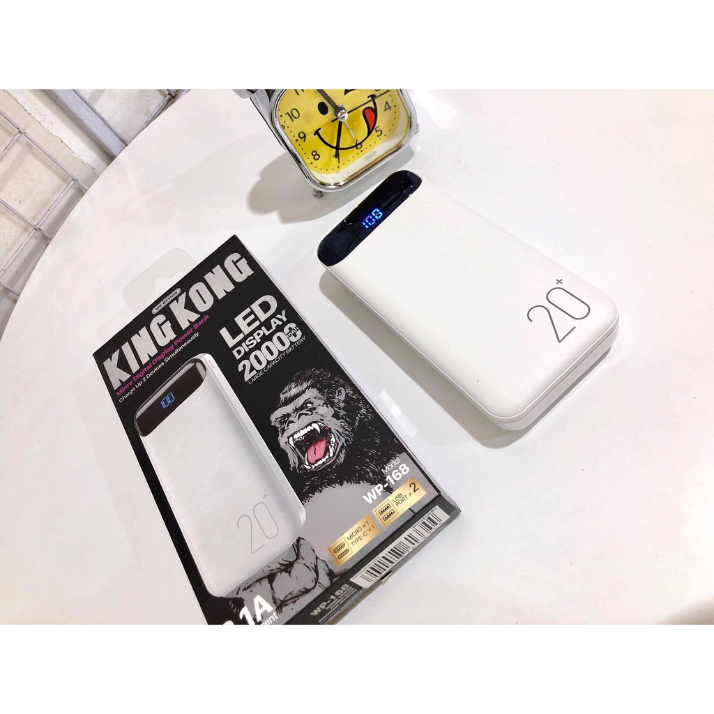 Sạc dự phòng 20000mah Chính Hãng WK 163 Kingkong - Bảo hành 6 tháng - Việt Linh Store