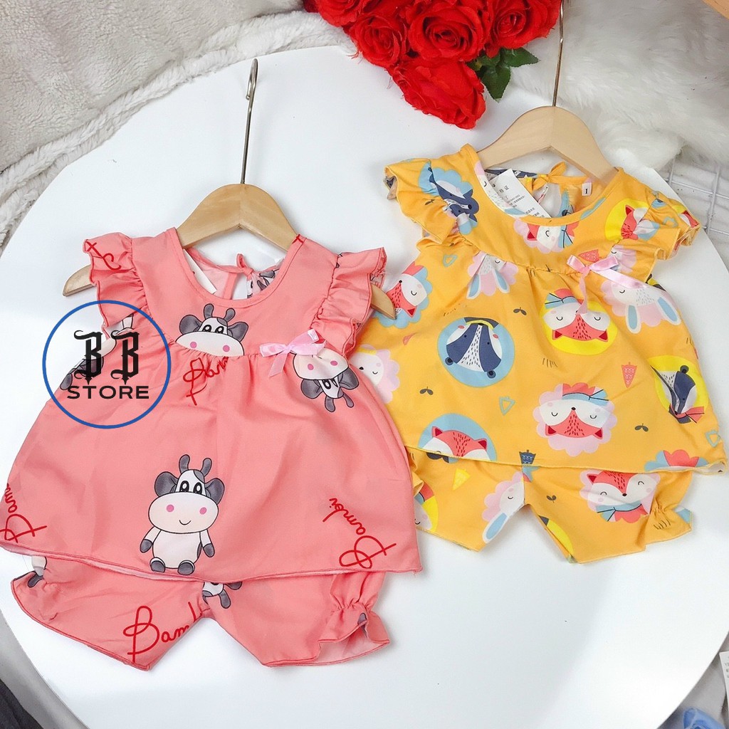 Pijama cho bé, Bộ bé gái mùa hè xinh xắn mát mỏng