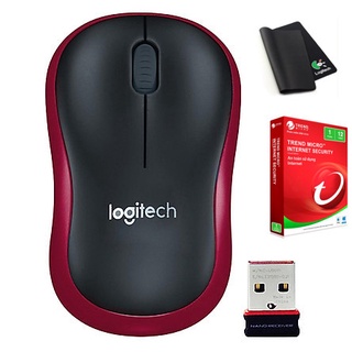 Combo Chuột không dây Logitech M185 Trend Micro Internet Security Lót chuột Logitech