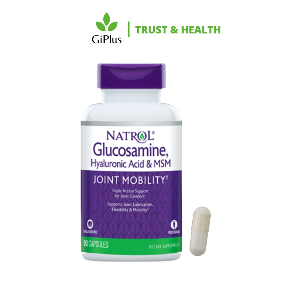 Viên Uống Bổ Trợ Xương Khớp Chắc Khỏe Natrol Glucosamine Hyaluronic Acid &amp; MSM (90 Viên/Lọ)