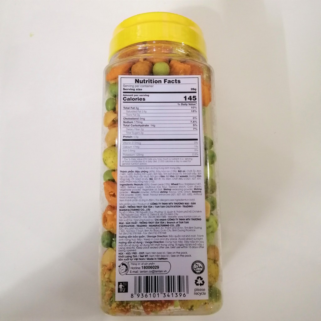 Snack Và Đậu Thập Cẩm Tân Tân Snack and Mixed Nuts (Hủ 190g)