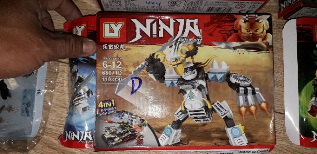 Lắp ráp 1 hộp legoNinja Master 68071 có nhiều chi tiết