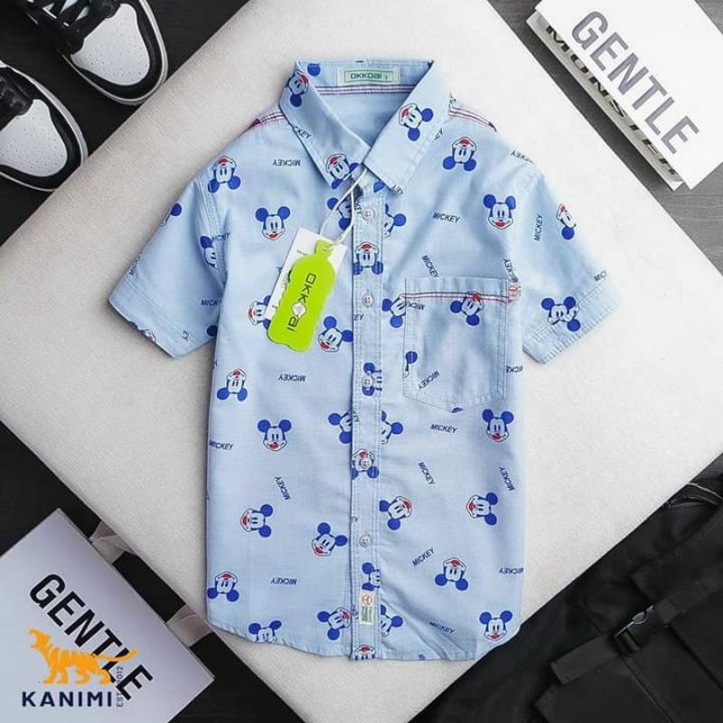 Áo sơ mi bé trai xuất dư