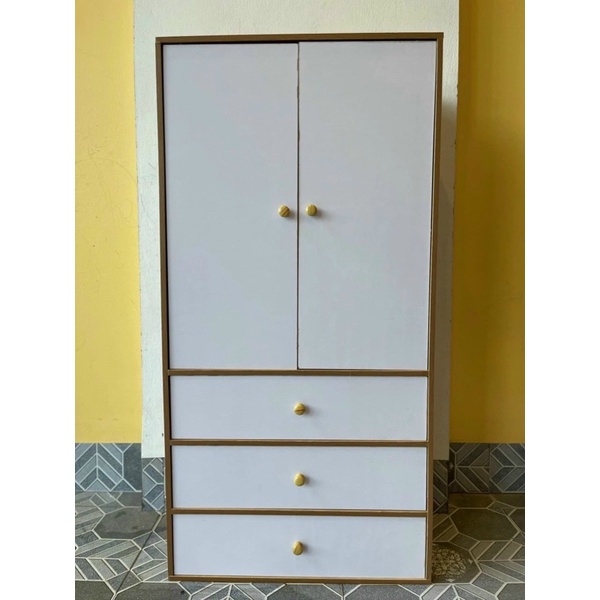 Ship hoả tốc Tp.HCM - Tủ đựng quần áo 3 học 2 cánh bằng gỗ đa năng