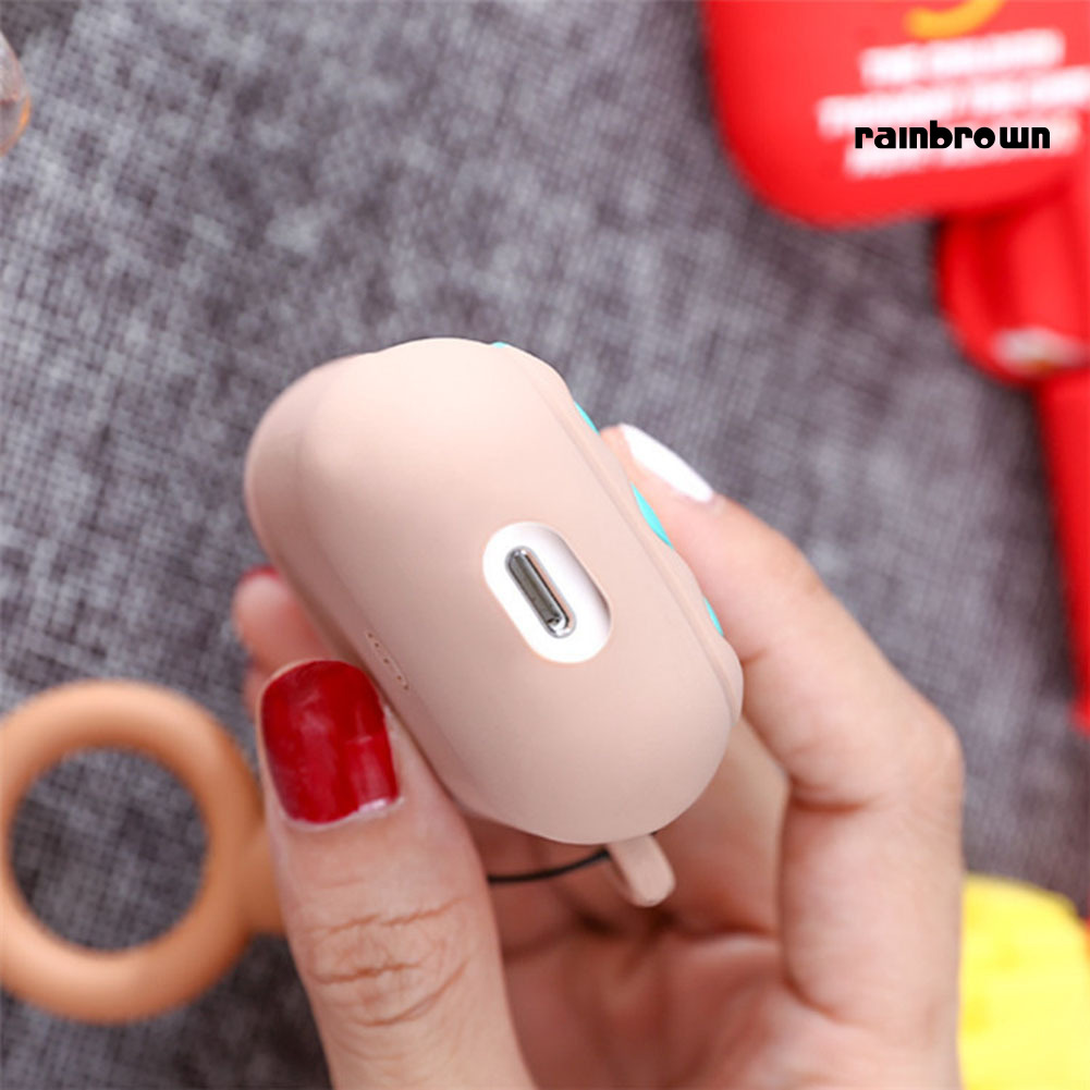 Vỏ Đựng Bảo Vệ Hộp Sạc Tai Nghe Airpods 1 / 2 Hình Hamburger Ngộ Nghĩnh