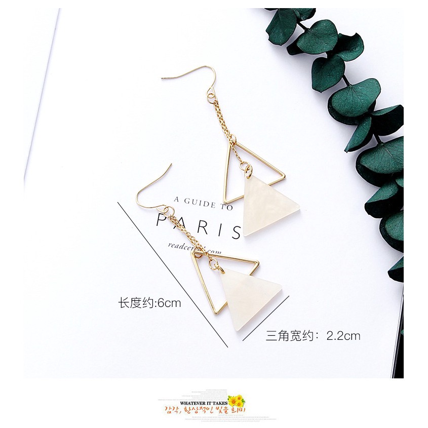 SUXI Hoa tai kiểu dáng tam giác thời trang phong cách Hàn Quốc cho nữ