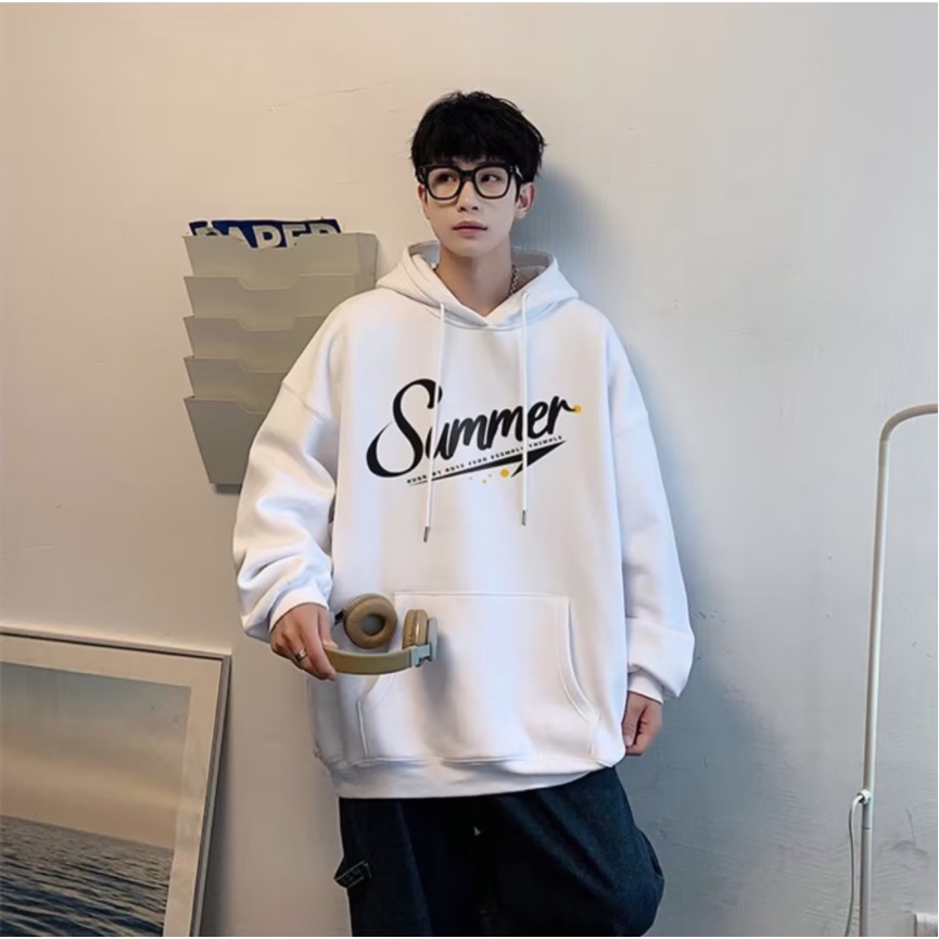 Áo Hoodie Màu Sắc Đơn Giản Thời Trang Cho Nam