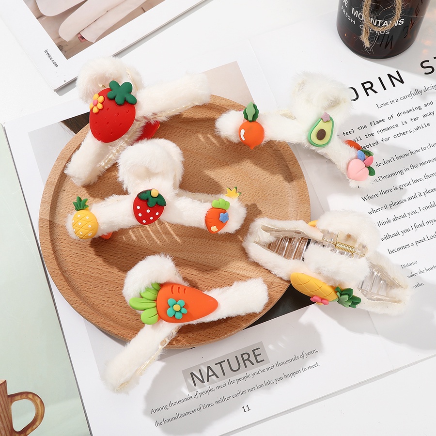 Kẹp tóc hình trái cây dễ thương cho nữ