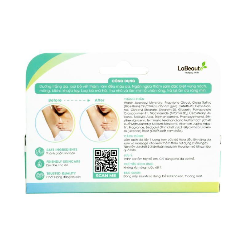 Kem giảm thâm dành cho vùng bikini, nách, khủyu tay, đầu gối Hebe 35g Neo Curma