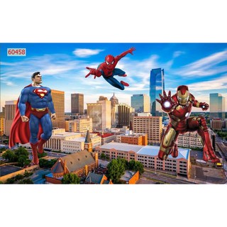 Tranh dán tường 3D người nhện trang trí phòng bé trai