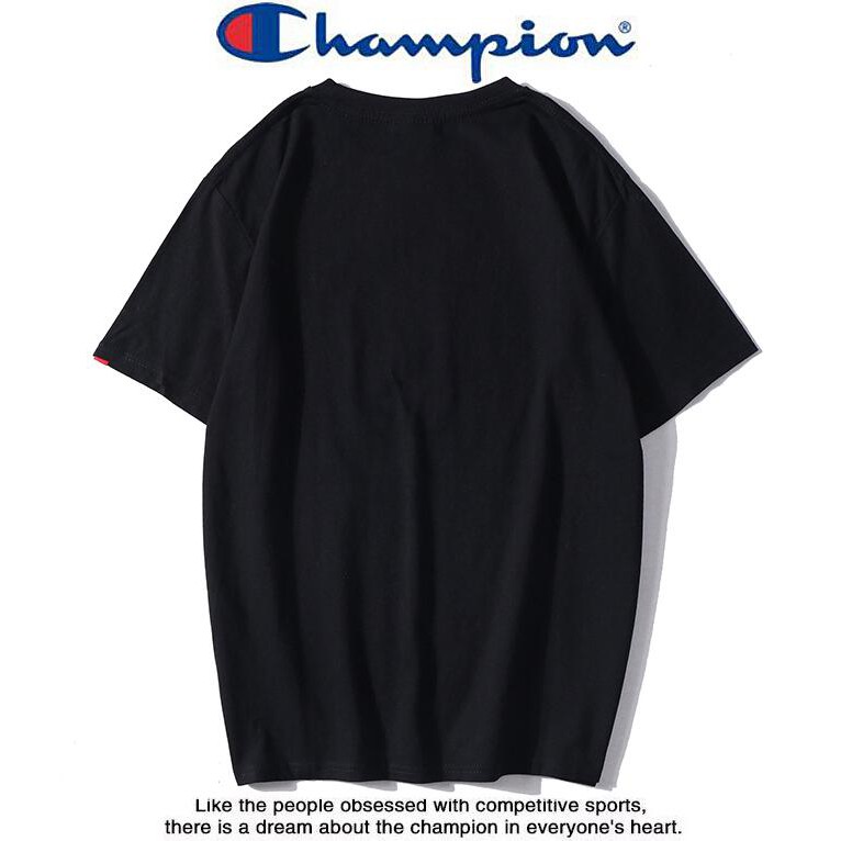 Áo thun ngắn tay in chữ Champion thời trang cho cả nam và nữ