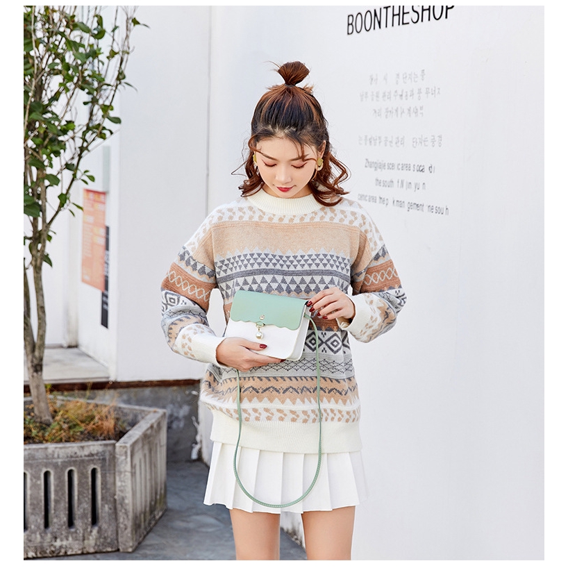 ✨Ready Stock✨   TÚI XÁCH NỮ ĐEO VAI RETRO QUAI NGỌC SANG CHẢNH xách B1039