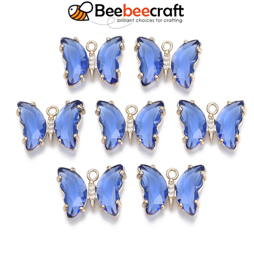 Set 1-100 Mặt Dây Chuyền Hình Bướm 15.5x20X 4mm 1.8mm