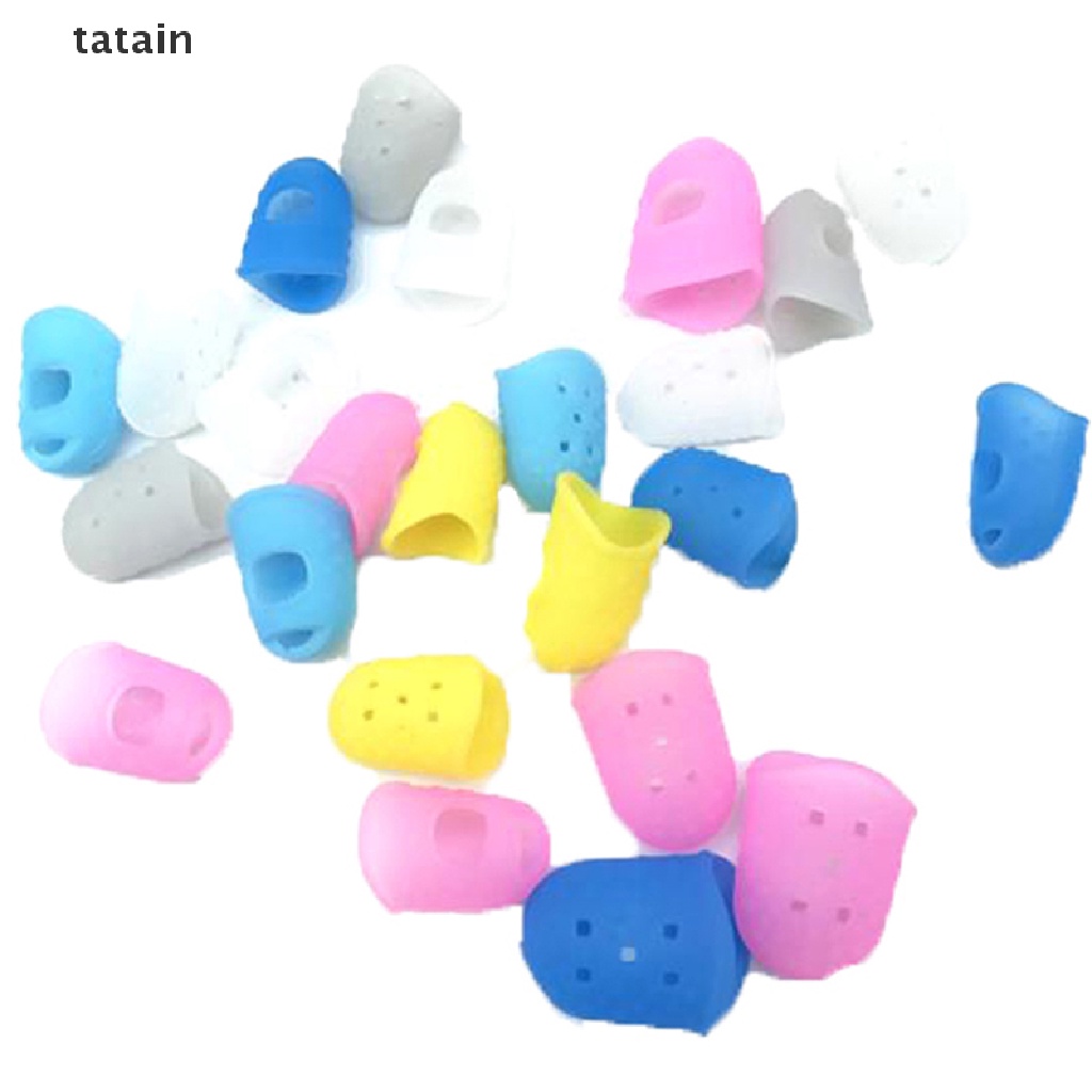 [TAT] Multicolor Silicone Thimble Tip Hollowed Out Breathable Knitting tool DIY craft CVX