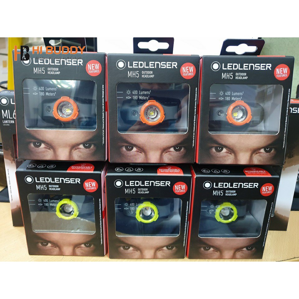 Đèn pin đội đầu LEDLENSER MH5 – 400 Lumens - Sạc từ tính - Không cần tháo pin
