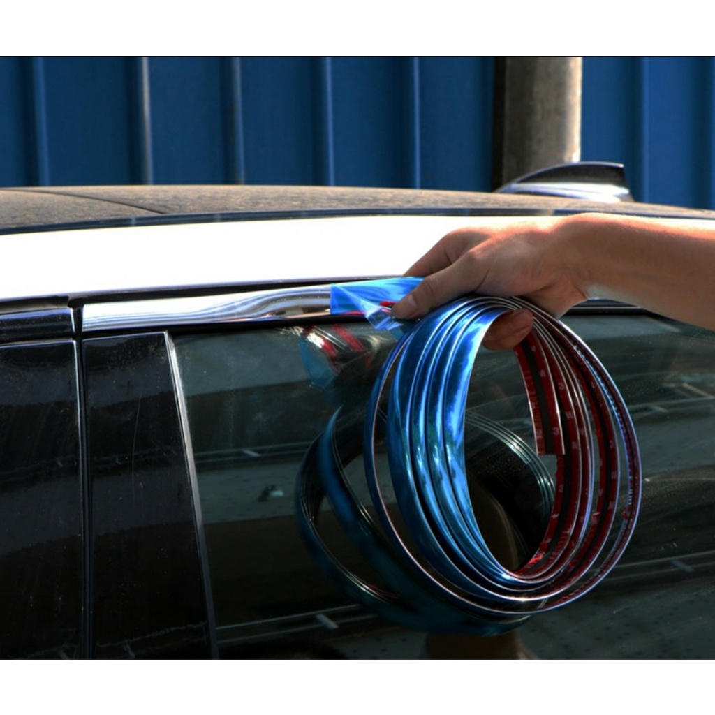 Nẹp Viền Mạ Crom Trang Trí Viền Chân Kính Chống Trầy Xước