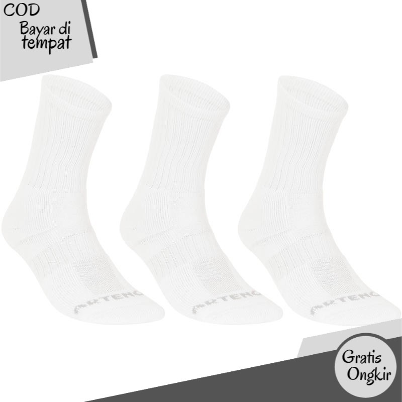 Vớ Cầu Lông Decathlon Artengo Rs 500 High X3 Màu Trắng 8379842 Tn2