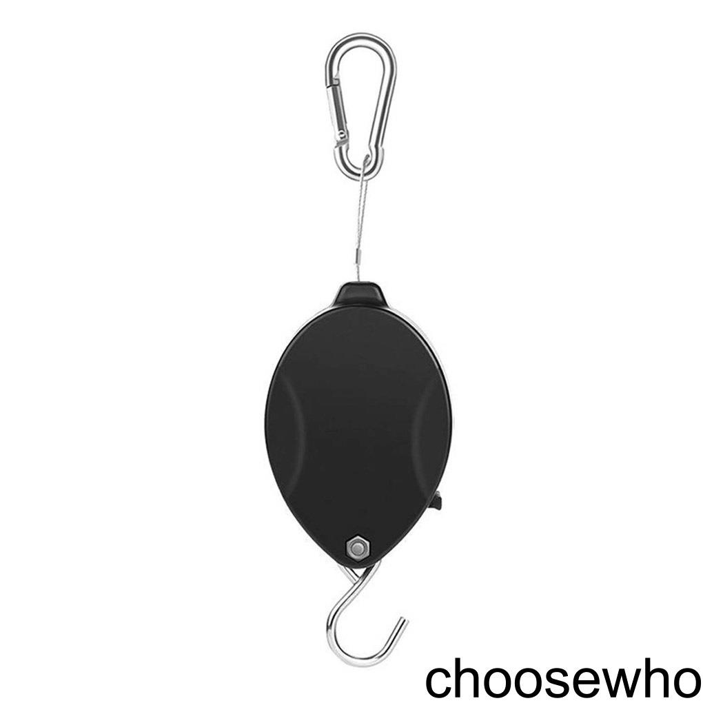 [CHOO] Telescopic Plant Pulley Stainless Steel Rope Retractable Flower Basket Hook 25kg Weight Bearing Plant Hanger