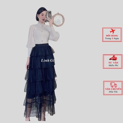 Áo len nữ công sở tay bồng tiểu thư cúc ngọc ulzzang Hàn Quốc phong cách bánh bèo