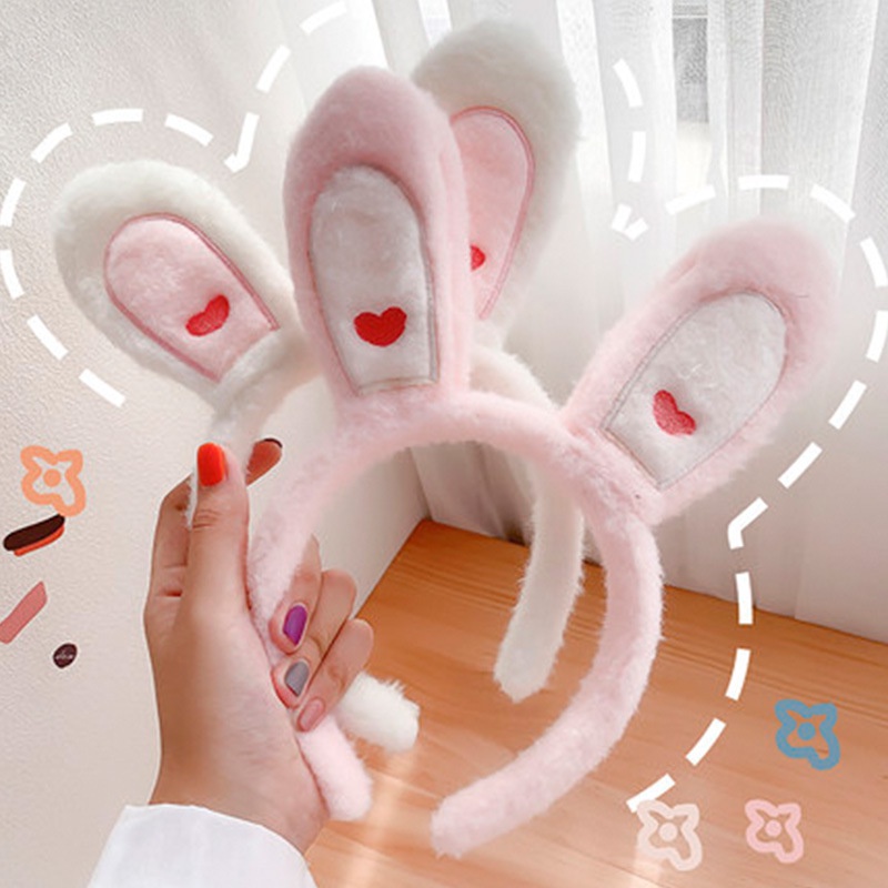 Băng đô rửa mặt hình tai thỏ dễ thương phong cách Hàn Quốc cho nữ